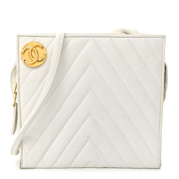 Chanel Lambskin Chevron Quilted Cc #238035C10B